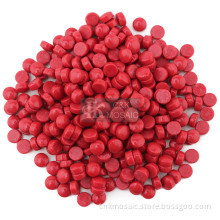 Red Small Round Glass Mosaic